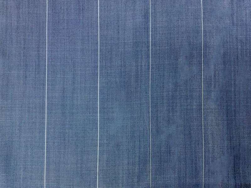 Blue Famous Maker 5 oz. Cotton-Rayon Stripe Twill Chambray Fabric