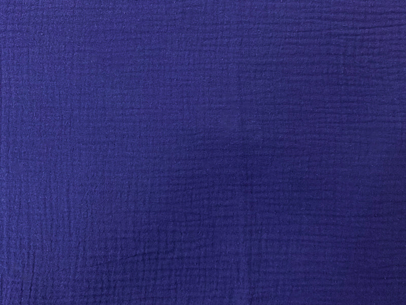 Royal Blue Cotton Solid Double Gauze Reorderable Woven Fabric