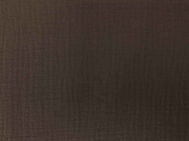 Brown Cotton Solid Double Gauze Woven Fabric