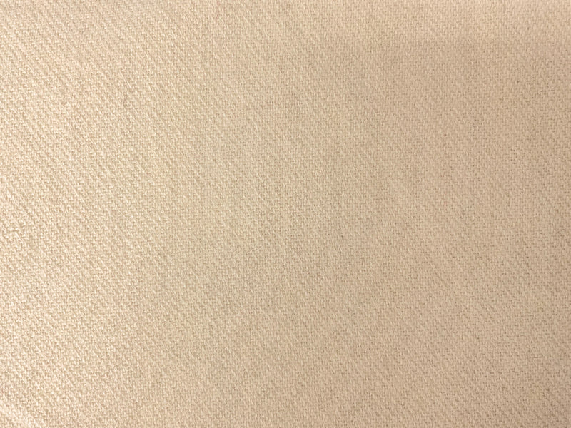 Beige Wool Solid Single Side Brushed Twill Coating Woven Fabric