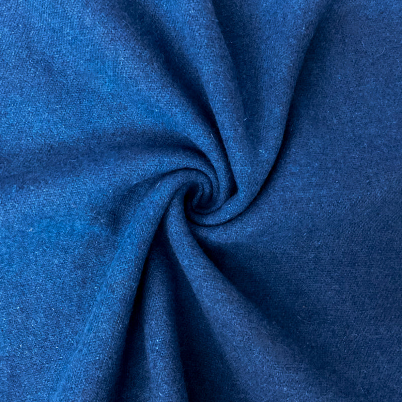 Blue Wool Twill Jacketing Woven Fabric
