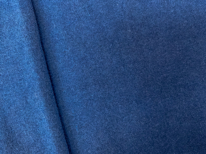 Blue Wool Twill Jacketing Woven Fabric