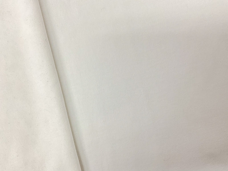 White Cotton-Poly Spandex Solid Stretch Micro-Pique Knit Fabric