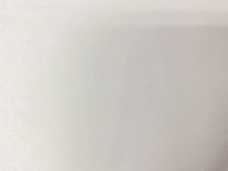 White Cotton-Poly Spandex Solid Stretch Micro-Pique Knit Fabric