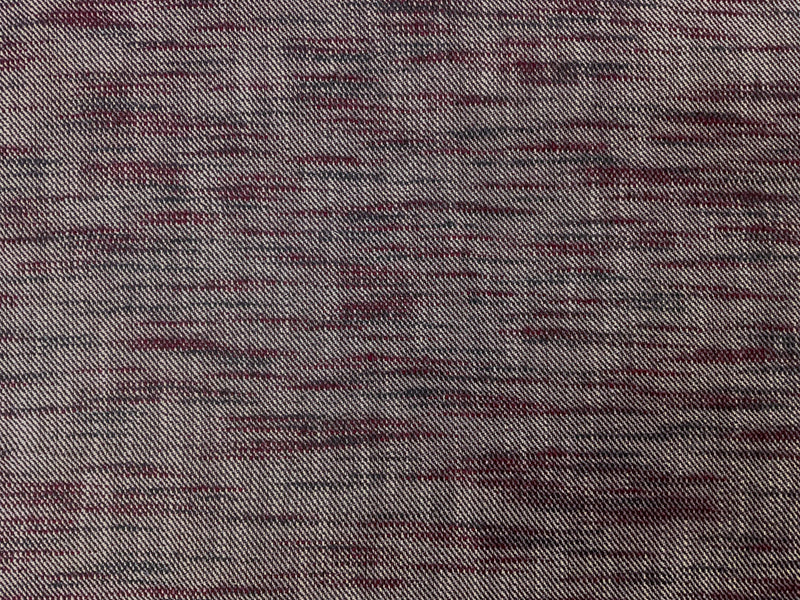 Red-Black-White Cotton Slub Twill Jacketing Woven Fabric