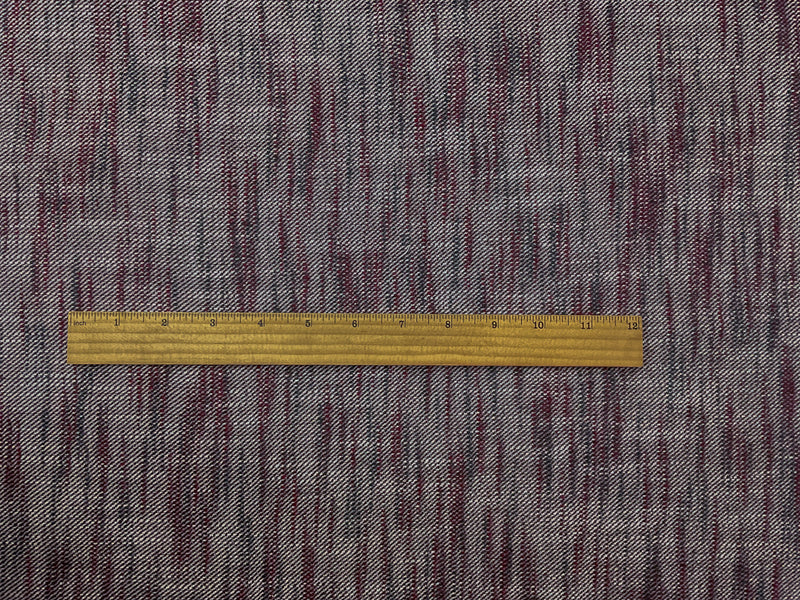 Red-Black-White Cotton Slub Twill Jacketing Woven Fabric