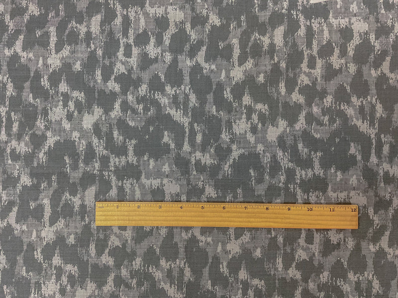 Gray Famous Maker Cotton Abstract Printed Twill Woven Fabric