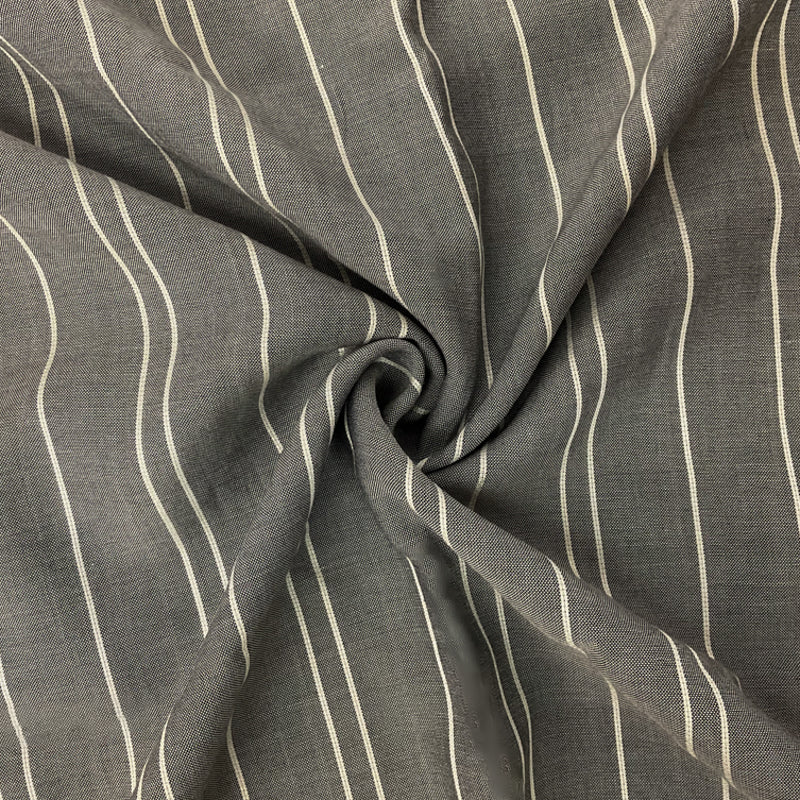 Blue Famous Maker Cotton Stripe Woven Fabric