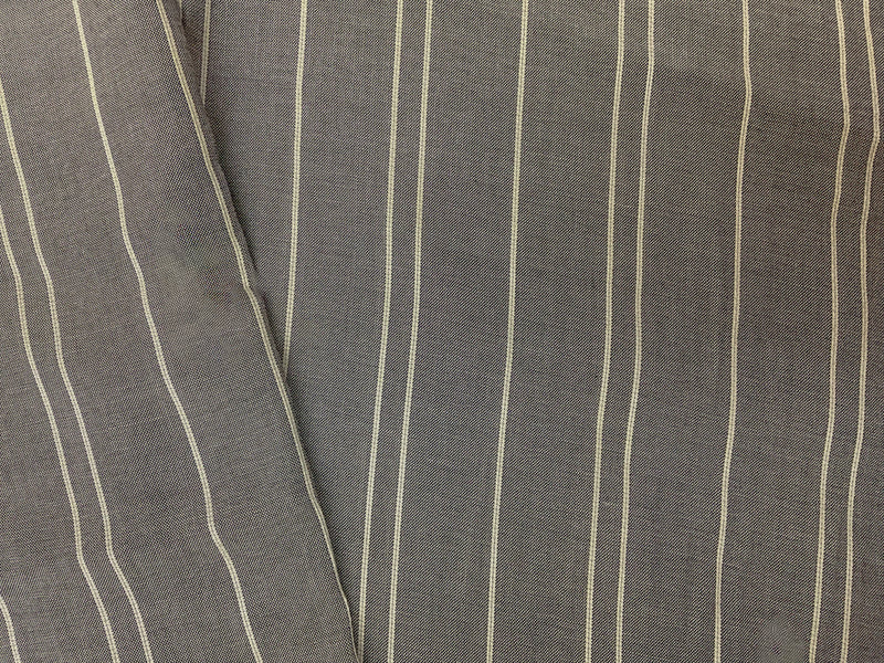 Blue Famous Maker Cotton Stripe Woven Fabric