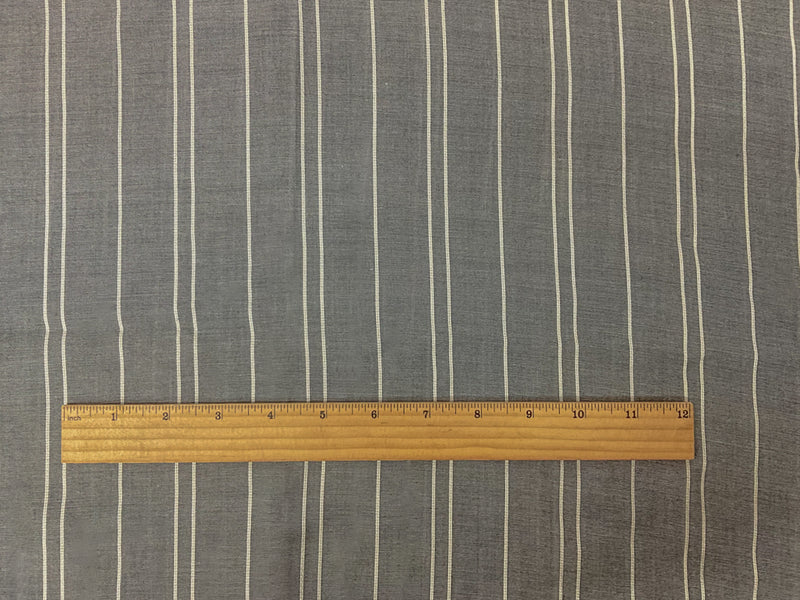 Blue Famous Maker Cotton Stripe Woven Fabric