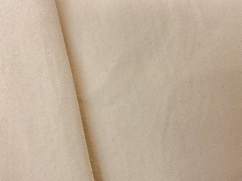 Natural Beige 13 oz. Cotton Brushed Face Bull Denim Woven Fabric