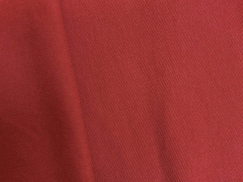 Red Cotton 11 oz. Solid Brushed Face Bull Denim Woven Fabric