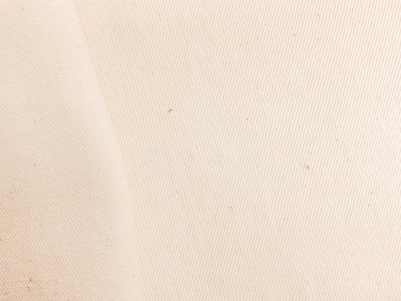 Natural White-Beige 12 oz. Cotton Twill Denim Woven Fabric