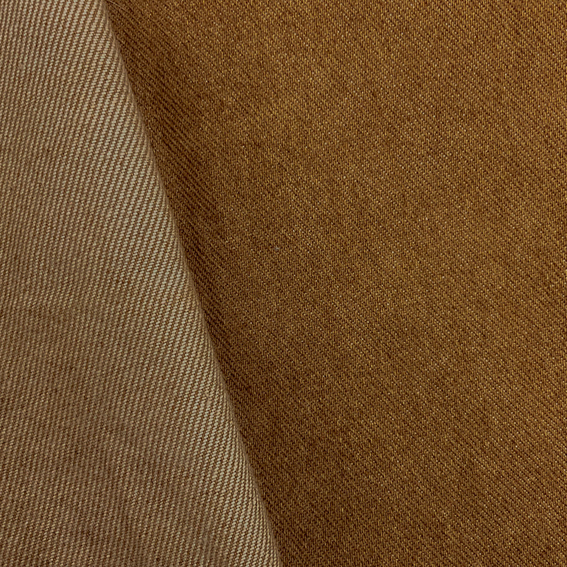 Brown Cotton 13 oz. Stonewash Bull Denim Woven Fabric