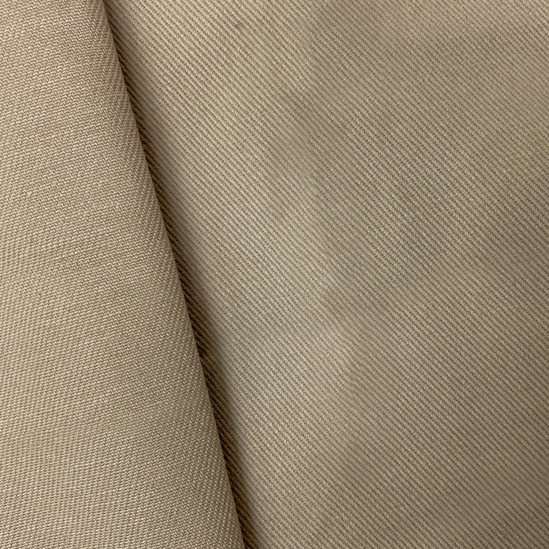 Taupe Brown 10 oz. Cotton Brushed Face Bull Denim Woven Fabric