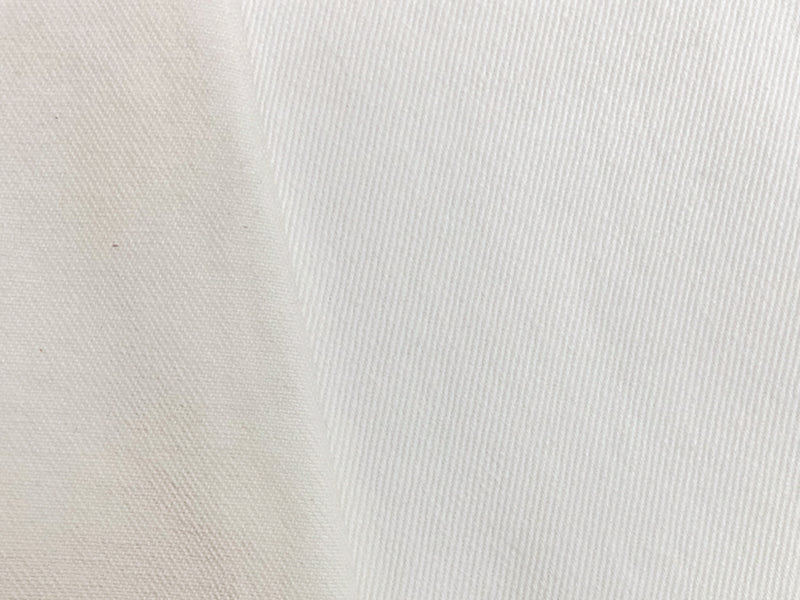 Cream White 11 oz. Cotton Brushed Face Bull Denim Woven Fabric