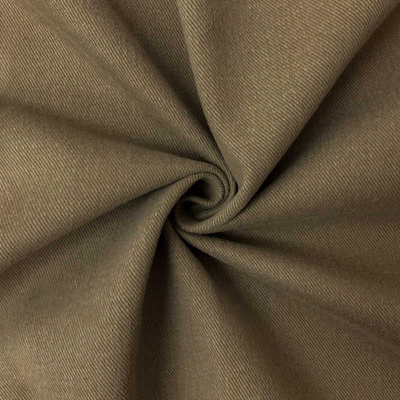 Brown 11 oz. Cotton Brushed Face Bull Denim Woven Fabric