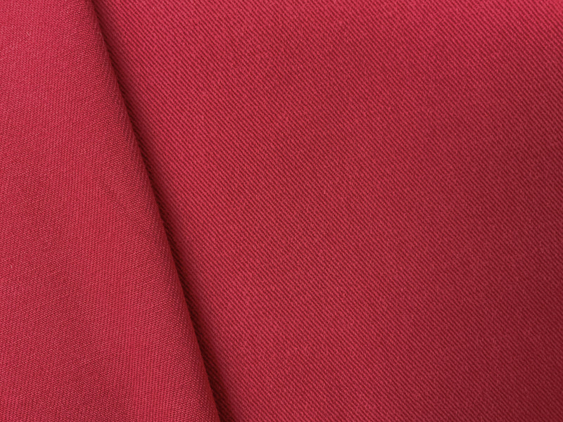 Red 11 oz. Cotton Brushed Face Bull Denim Woven Fabric