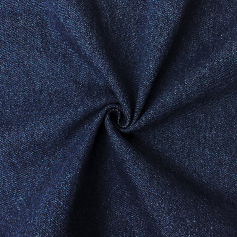 Blue 14 oz. Washed Cotton Twill Denim Woven Fabric