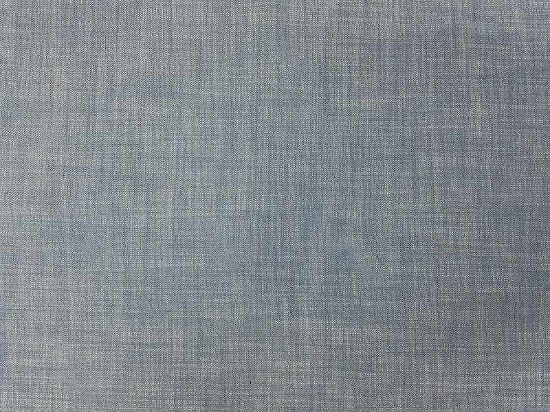 Blue Cotton Famous Maker Slub Twill Chambray Woven Fabric