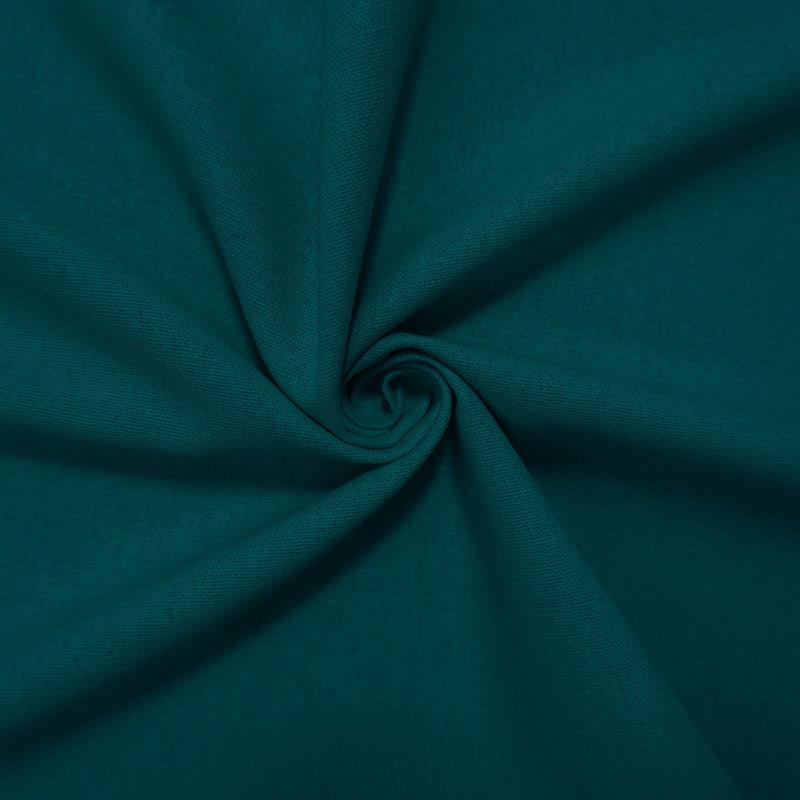 Teal Washed Rayon Linen Solid Reorderable Woven Fabric