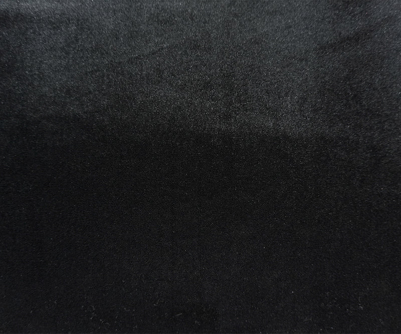 Black Poly Spandex Stretch Velvet Knit Fabric