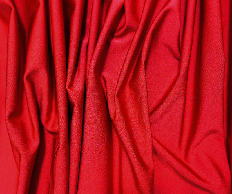 Red Nylon Spandex Performance Solid Knit Fabric