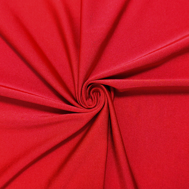 Red Nylon Spandex Performance Solid Knit Fabric