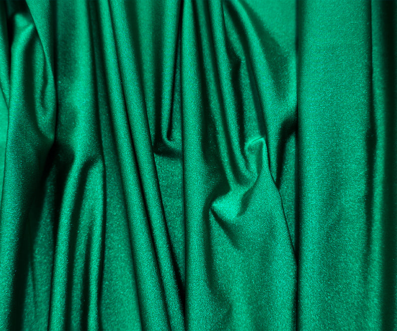 Green Nylon Spandex Performance Solid Knit Fabric
