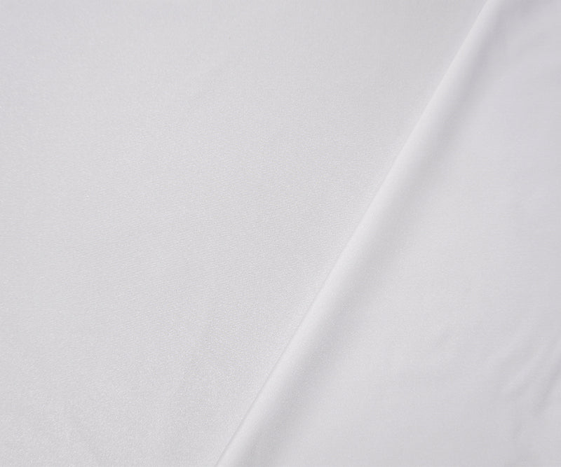 White Nylon Spandex Performance Solid Knit Fabric