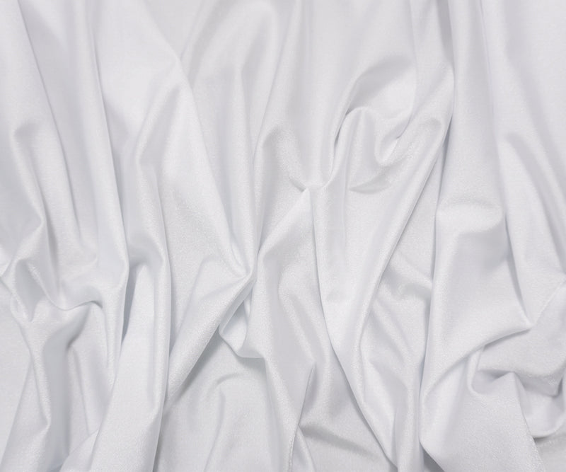 White Nylon Spandex Performance Solid Knit Fabric