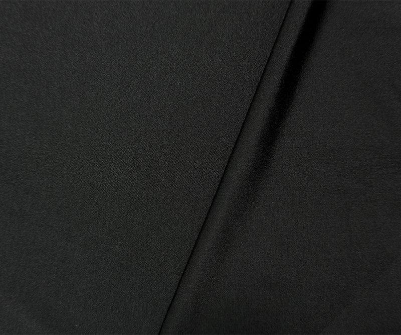 Black Nylon Spandex Performance Solid Knit Fabric