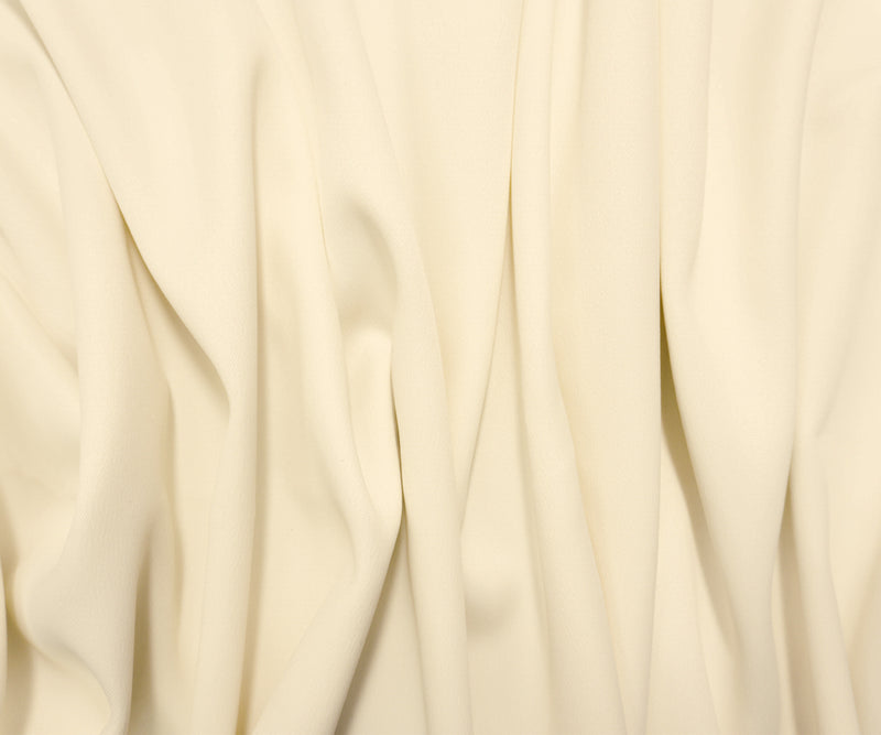 Ivory Poly Stretch Spandex Crepe Satin Woven Fabric