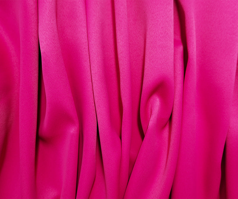 Pink Poly Stretch Spandex Crepe Satin Woven Fabric