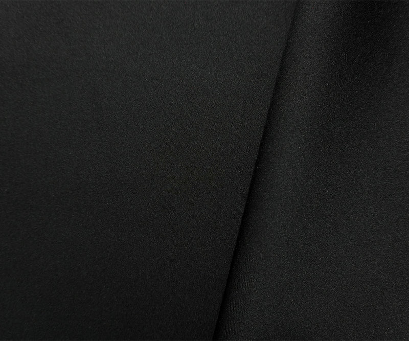 Black Poly Stretch Solid Neoprene Scuba Knit Fabric