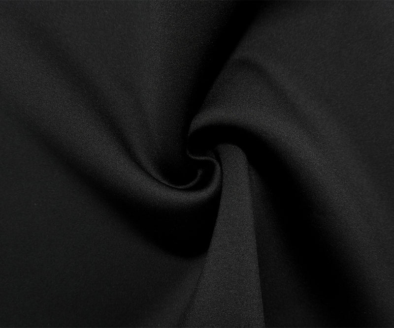 Black Poly Stretch Solid Neoprene Scuba Knit Fabric