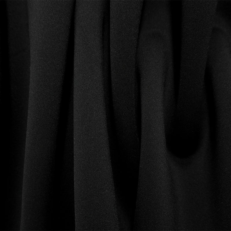 Black Poly Stretch Solid Neoprene Scuba Knit Fabric