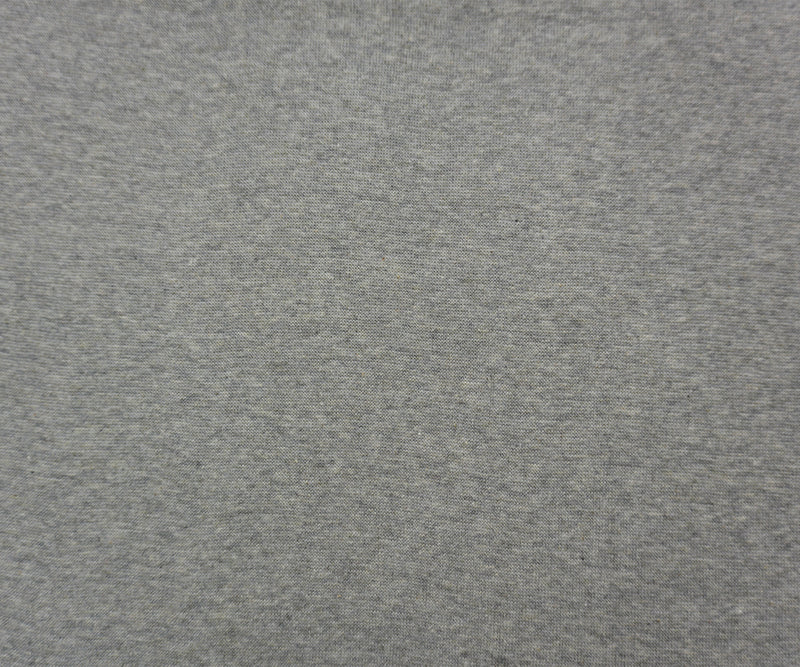 Heather Gray Cotton Stretch 1x1 Rib Knit Fabric