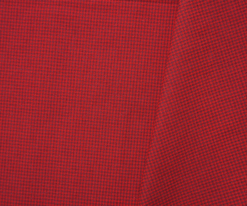 Red-Deep Burgundy Cotton Micro Check Woven Fabric