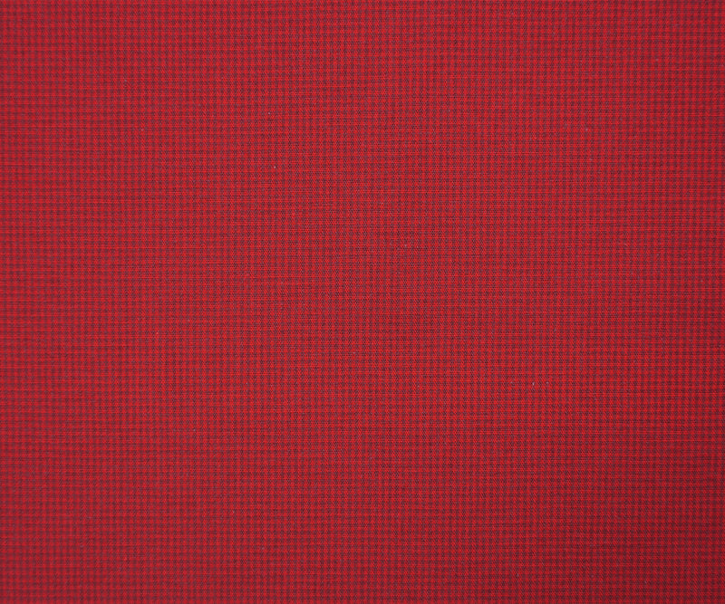 Red-Deep Burgundy Cotton Micro Check Woven Fabric