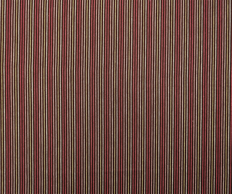 Deep Red Cotton Stripe Woven Fabric