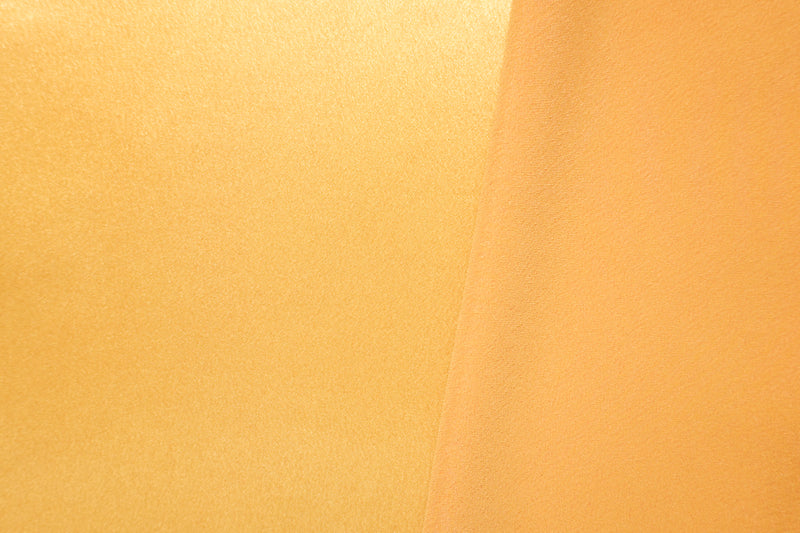 Yellow Poly Stretch Spandex Solid Satin Woven Fabric