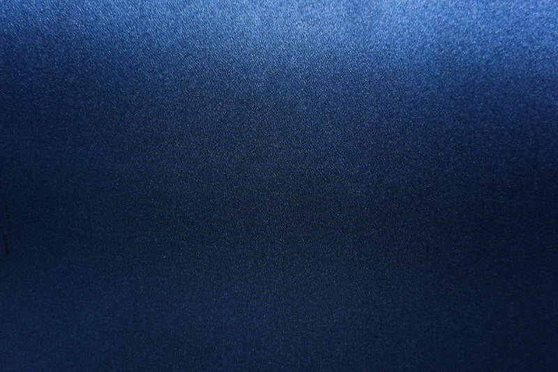 Deep Blue Poly Crepe Back Satin Woven Fabric