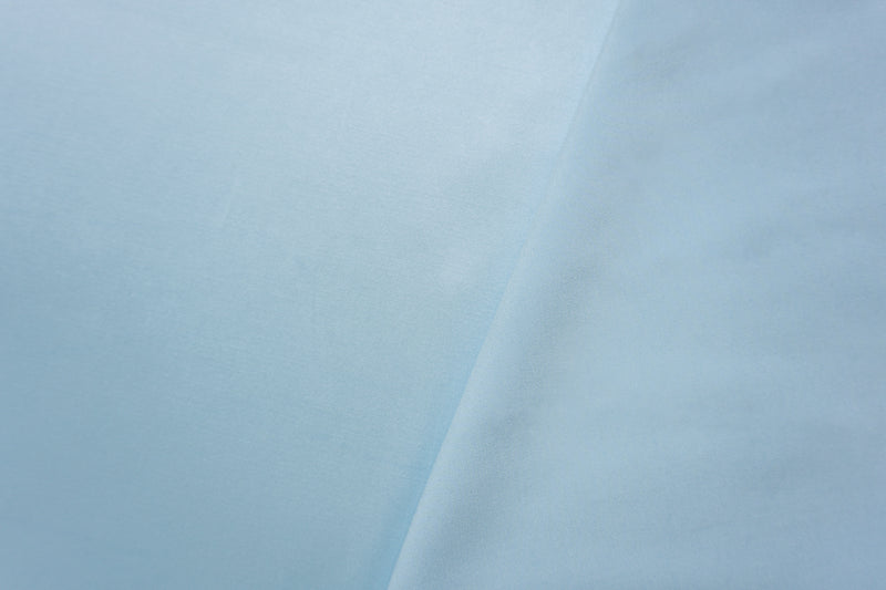 Light Blue Poly-Rayon Glossy Solid Satin Woven Fabric