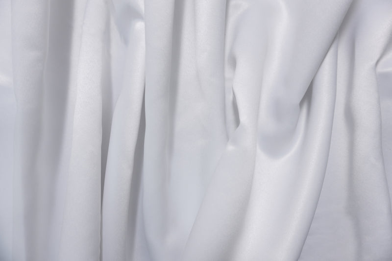 White Poly Heavy Satin Woven Fabric