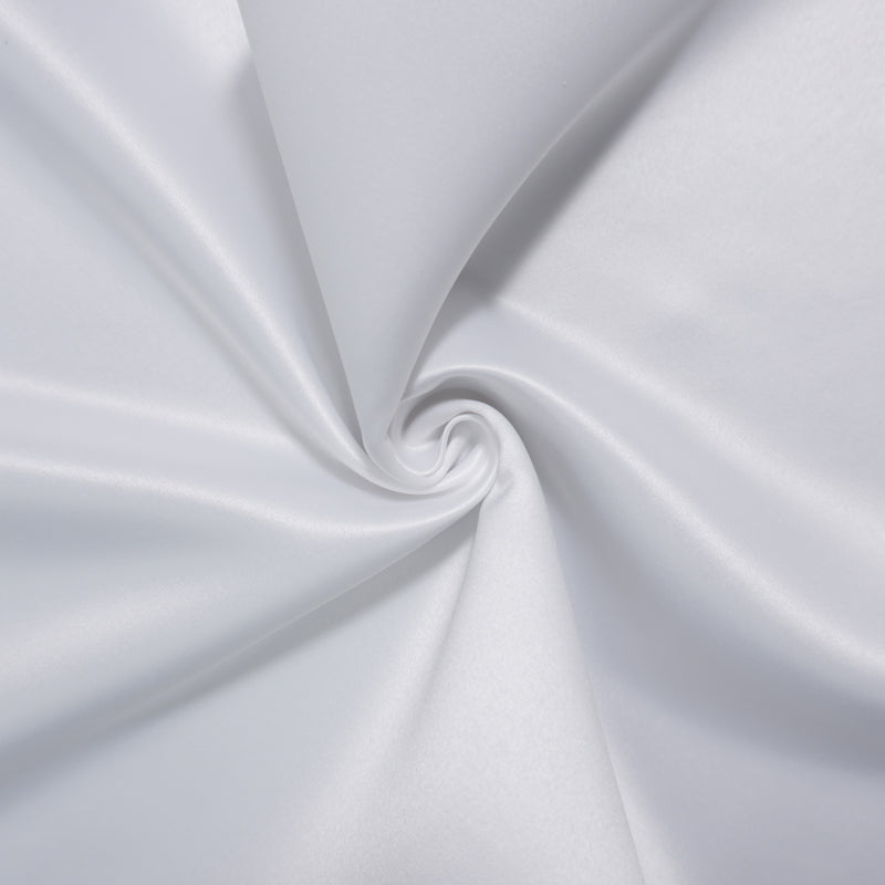 White Poly Heavy Satin Woven Fabric