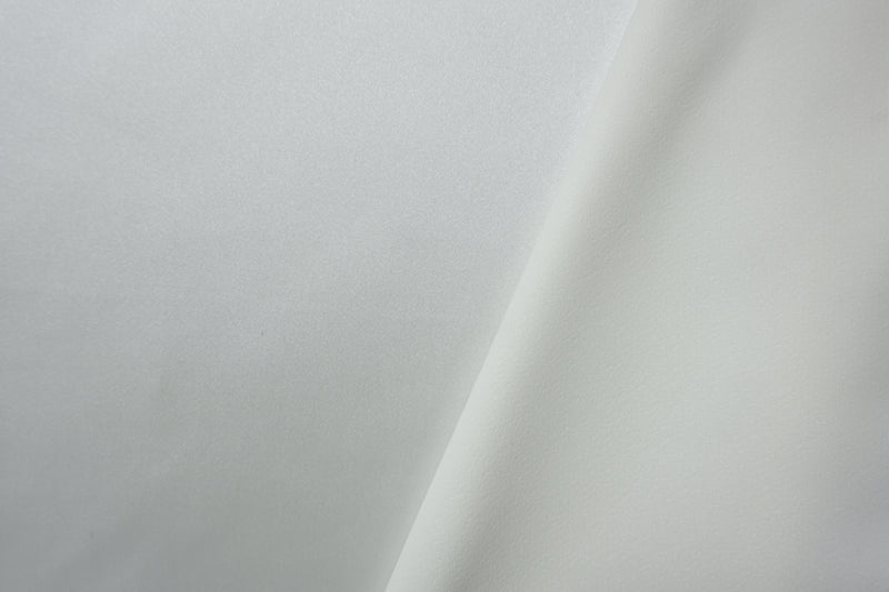 White Poly Stretch Shiny Solid Satin Woven Fabric
