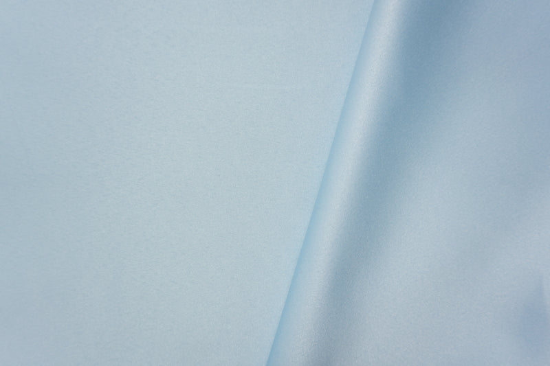 Light Blue Poly Solid Matte Satin Woven Fabric
