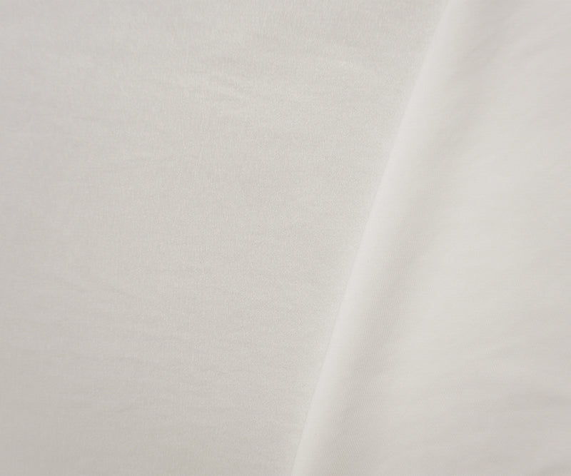 White Poly Solid Sanded Satin Woven Fabric