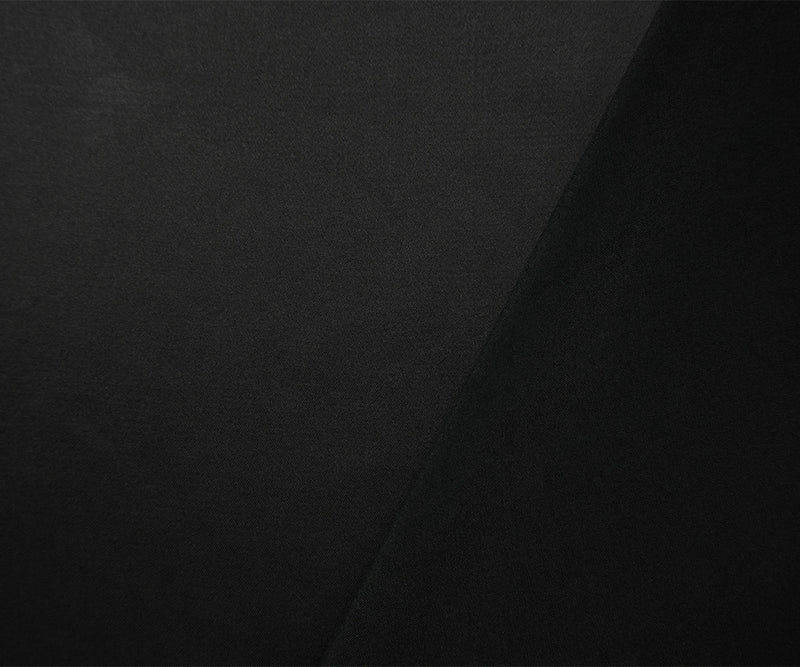 Black Poly-Rayon Glossy Satin Woven Fabric